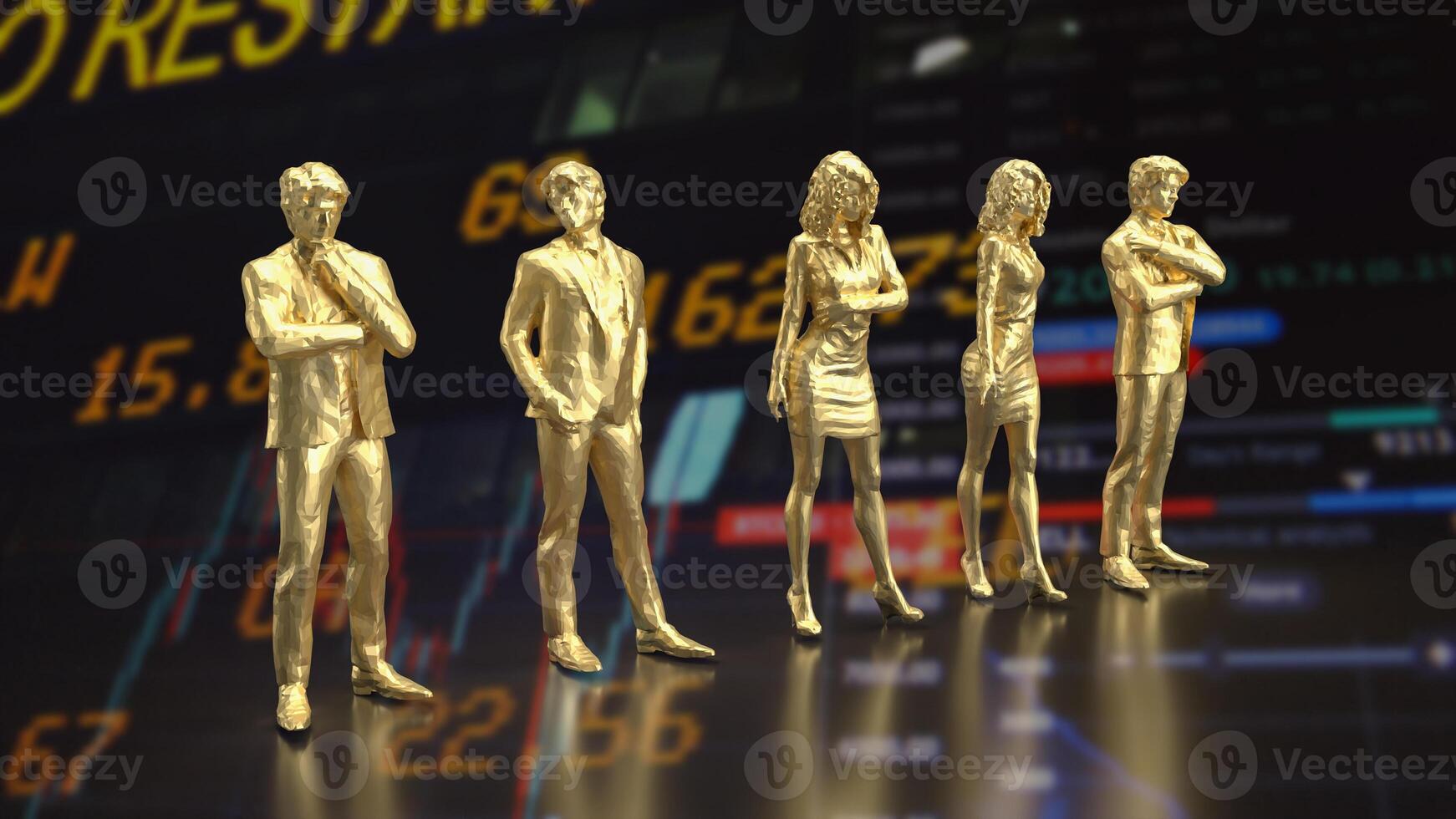 The figure Business man for team concept 3d rendering. photo