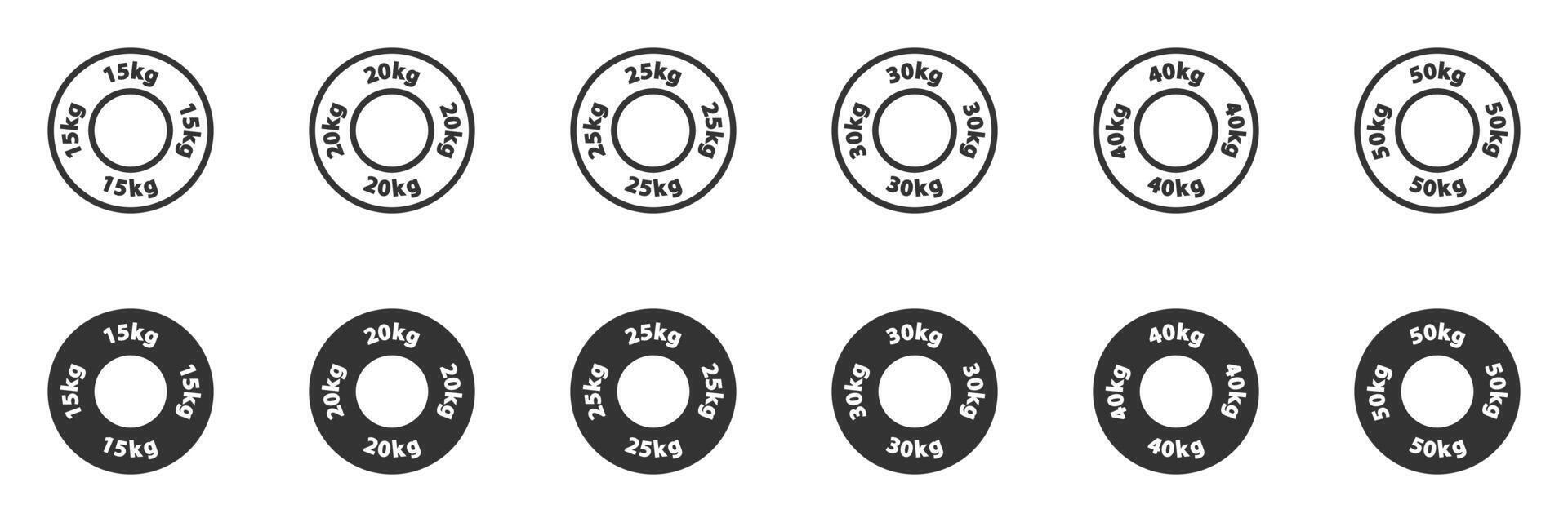 Circle rubber expander icon set. Vector illustration.