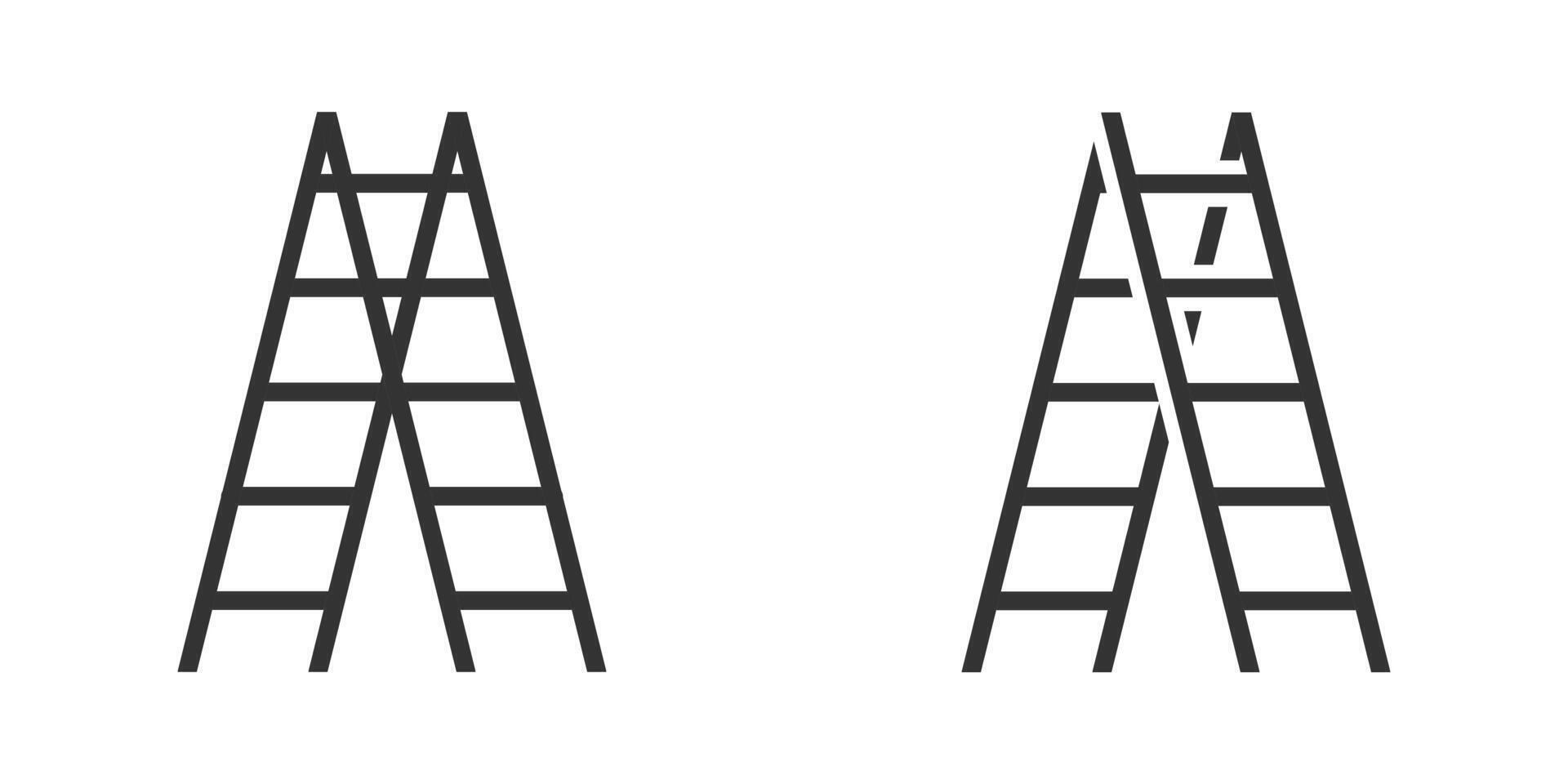 Ladder icon isolated on a white background. Vector illustration.