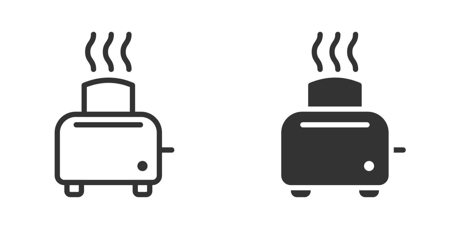Toaster icon. Simple design. Vector illustration.