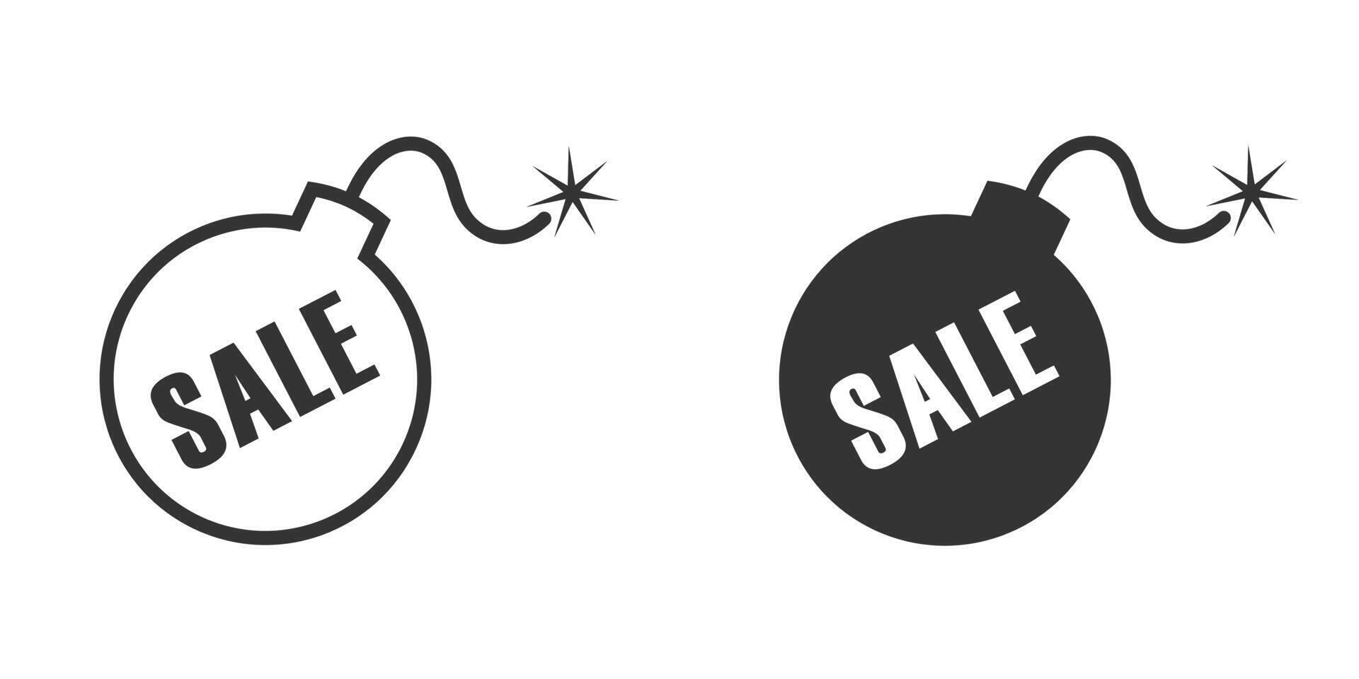 Sale bomb icon. Simple design. Vector illustration.