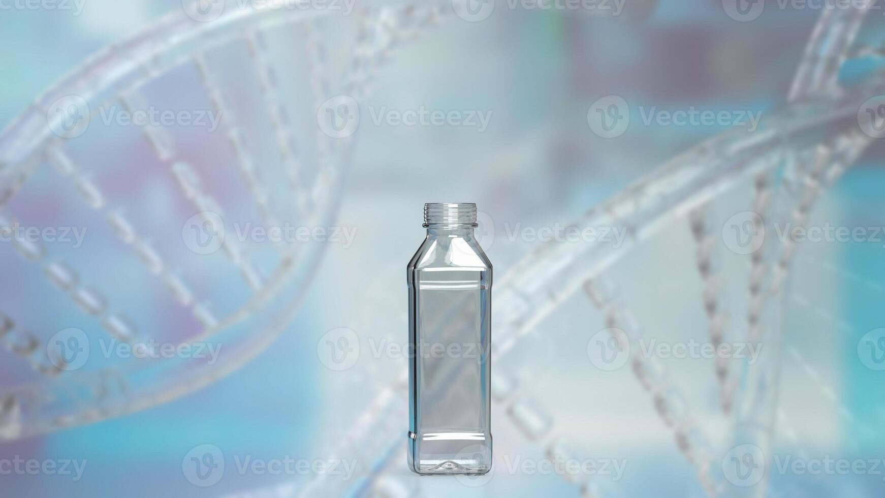 The plastic bottle for sci or eco concept 3d rendering. photo