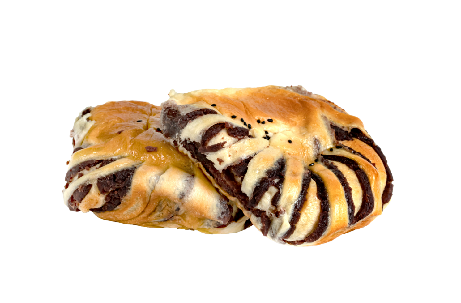 Red Bean Paste Bread isolated png