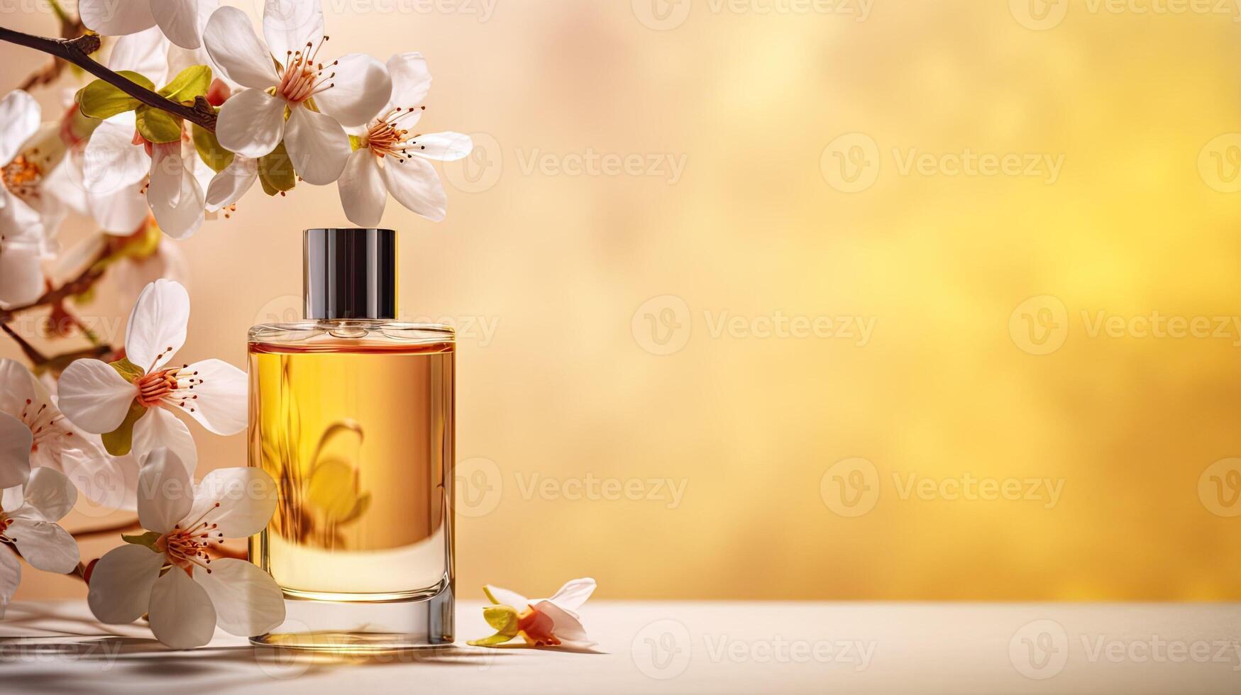 AI generated Jar of natural lotion or perfume. photo