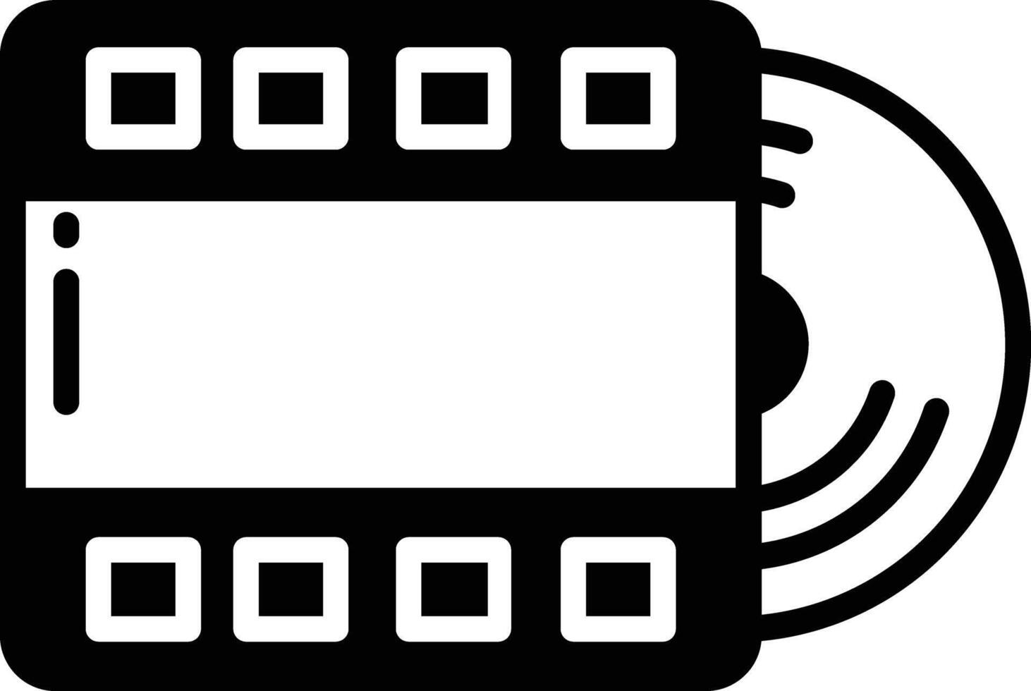 Film glyph and line vector illustration