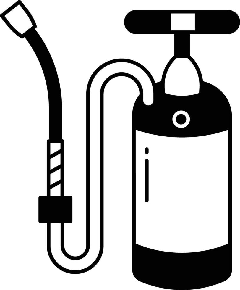 spray machine glyph and line vector illustration