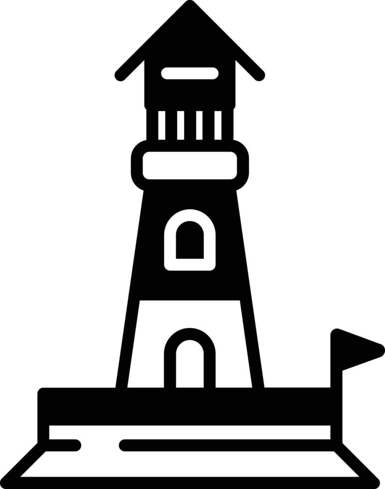 Light House glyph and line vector illustration