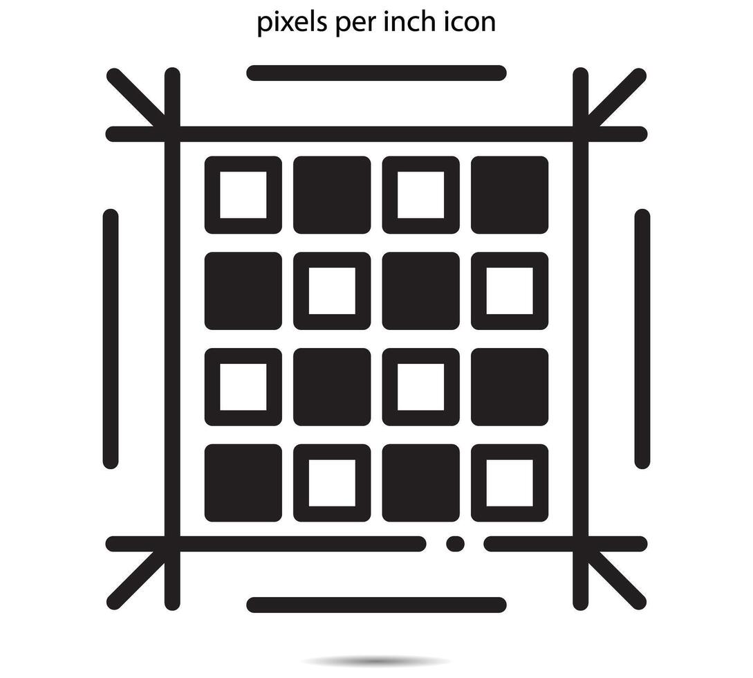 pixels per inch icon, Vector illustrator