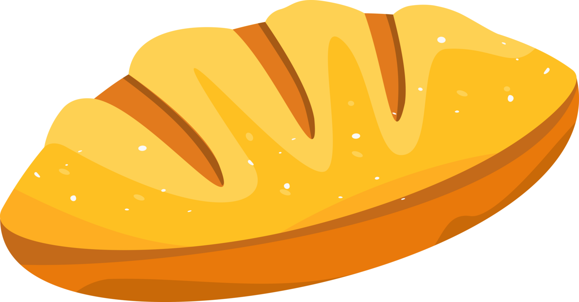 Piece of bread suitable for food blogs, bakery promotions, recipe websites, and culinary social media posts. png