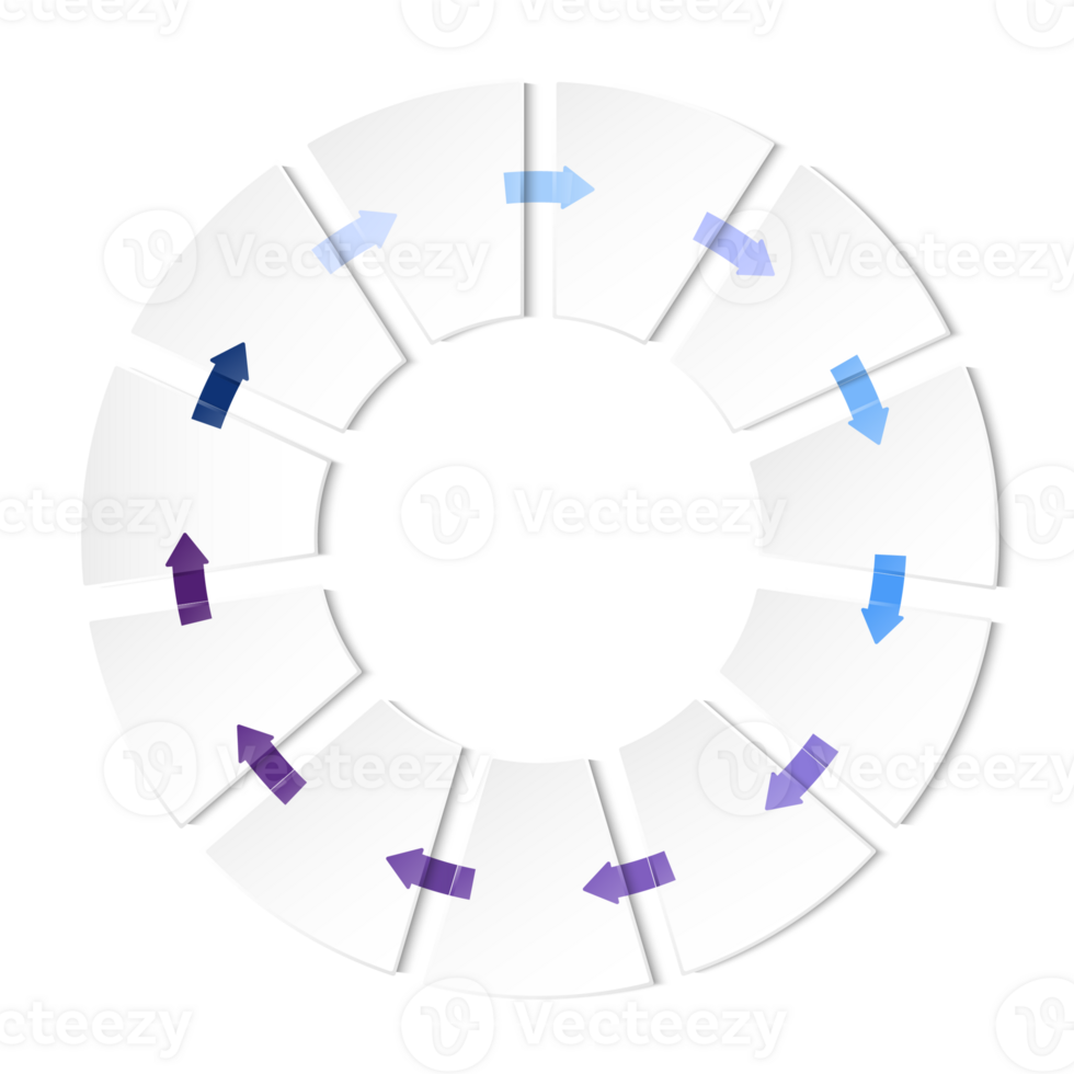 Blue tone circle infographic with 11 steps, process or options. Presentation slide template. png