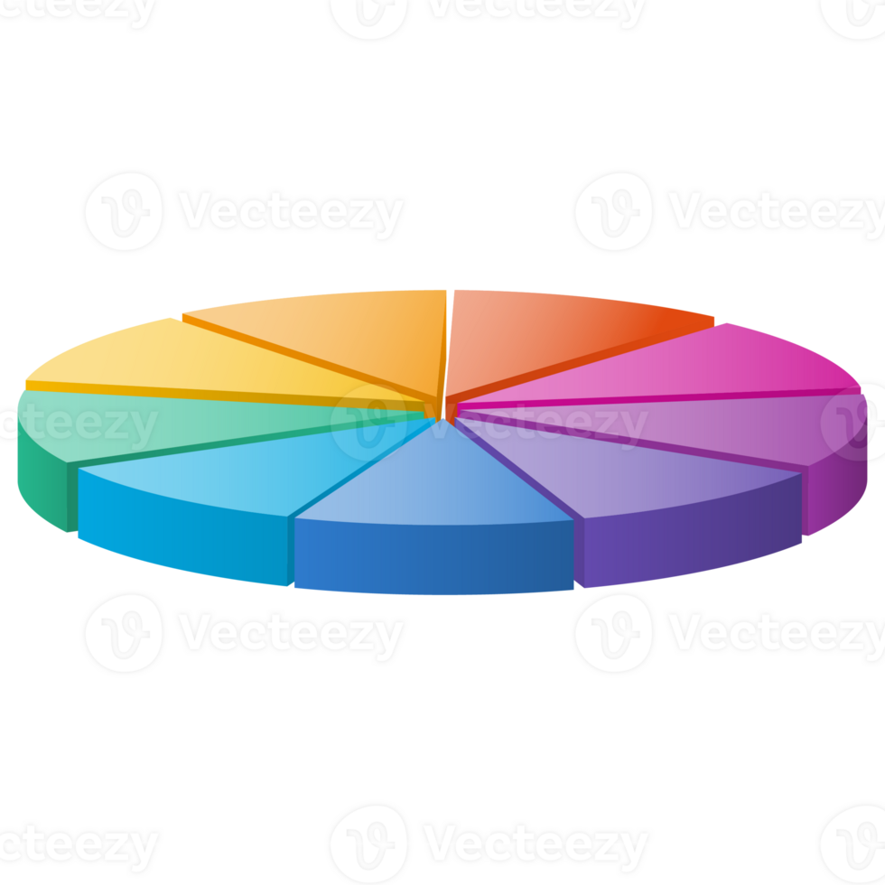 3d ciclo diagramma per infografica. grafico con 9 parti, opzioni. può essere Usato per grafico, rapporto, presentazione, opuscolo, ragnatela design. png