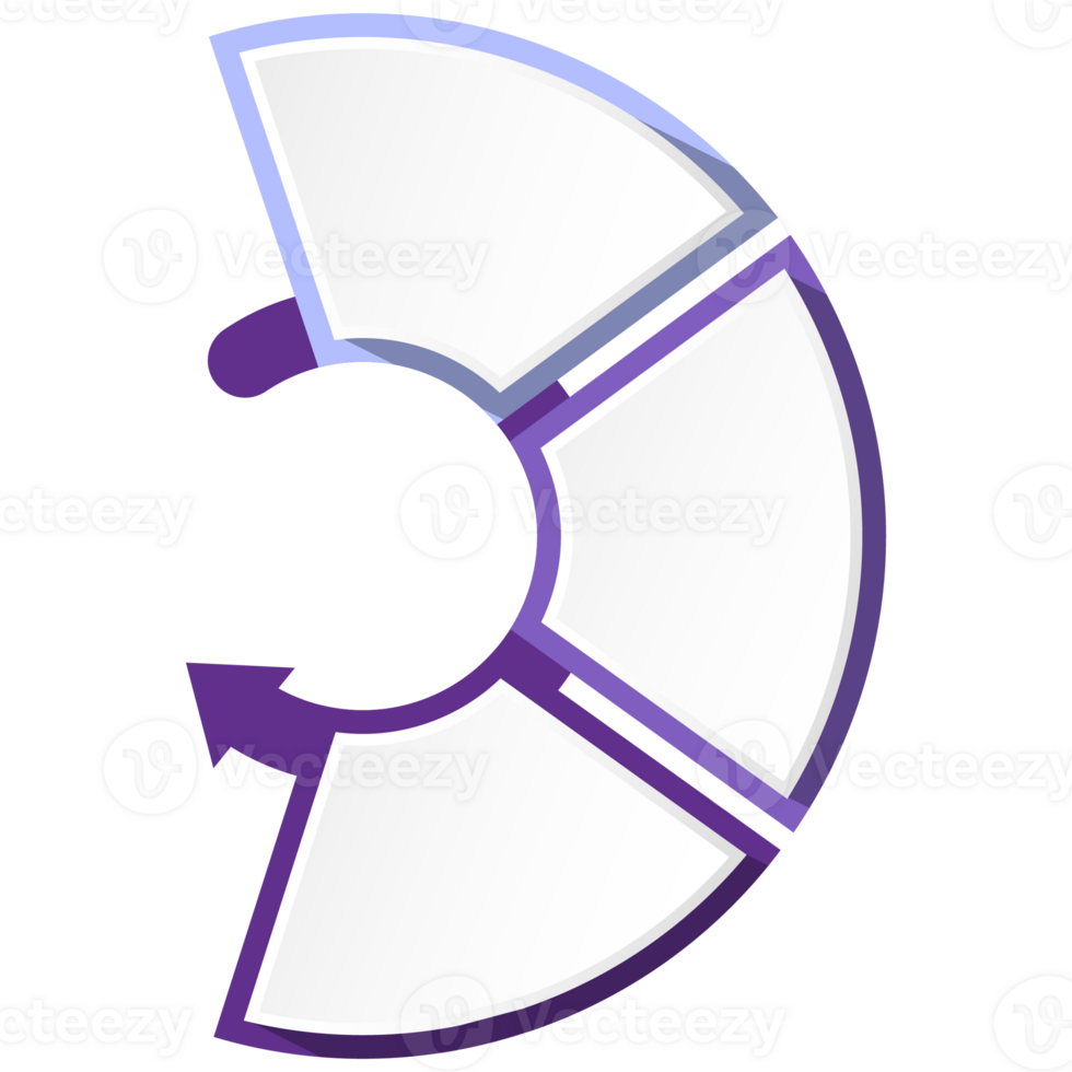 Blue tone circle infographic with 3 steps, process or options. Presentation slide template. png