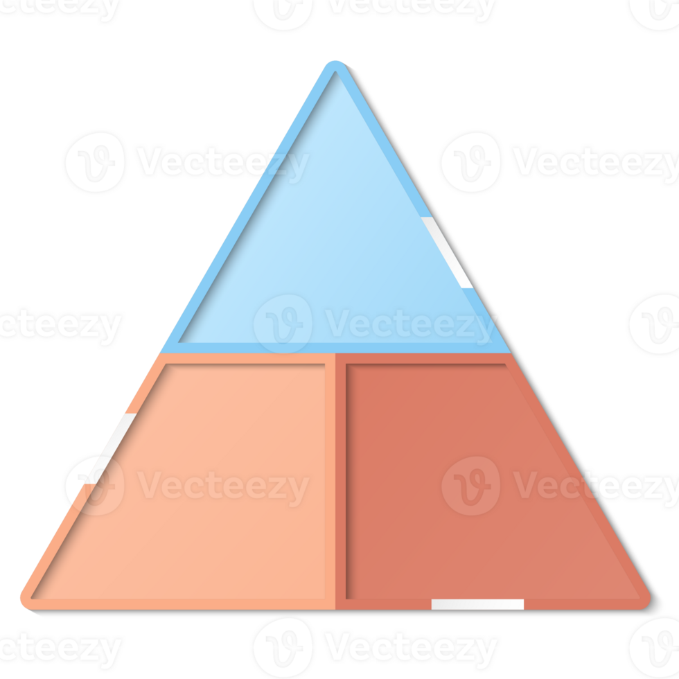 triangle infographic process design 3 options or steps. png