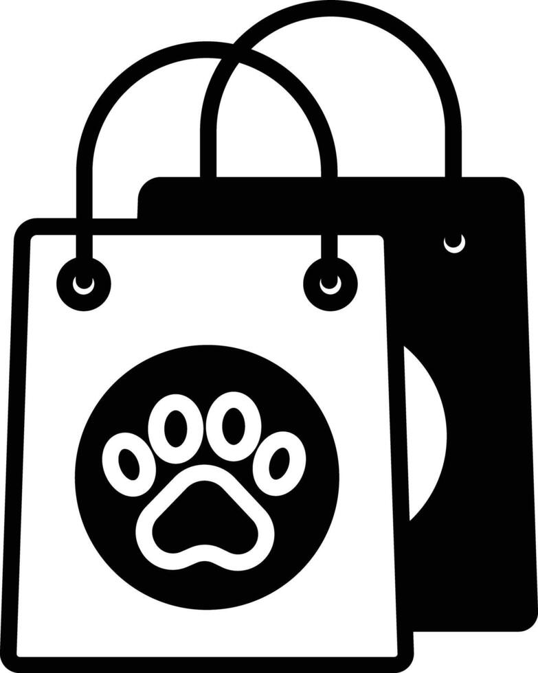 Pet Shopping glyph and line vector illustration