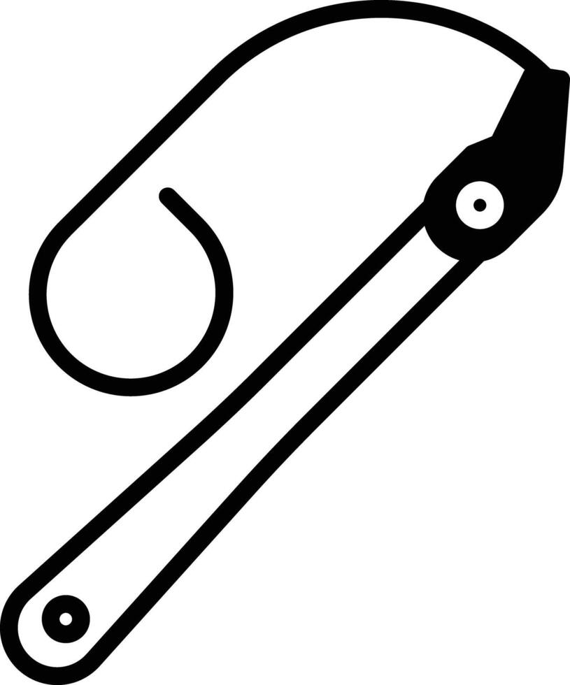 Strap wrench glyph and line vector illustration