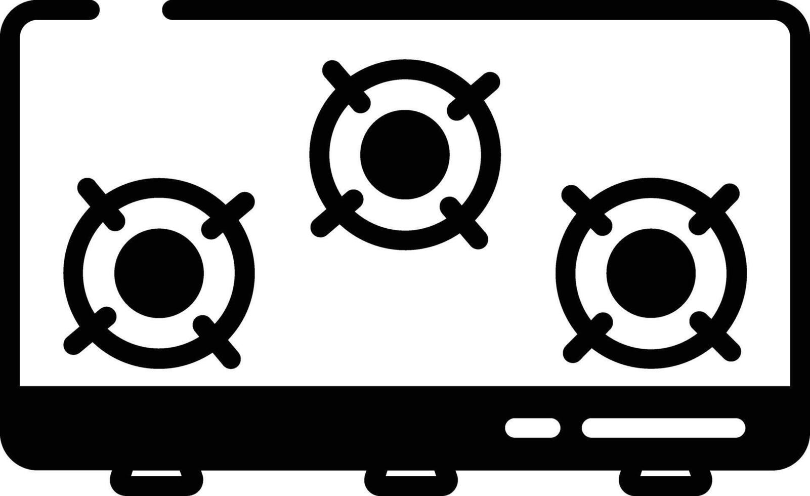 Cooking Stove glyph and line vector illustration