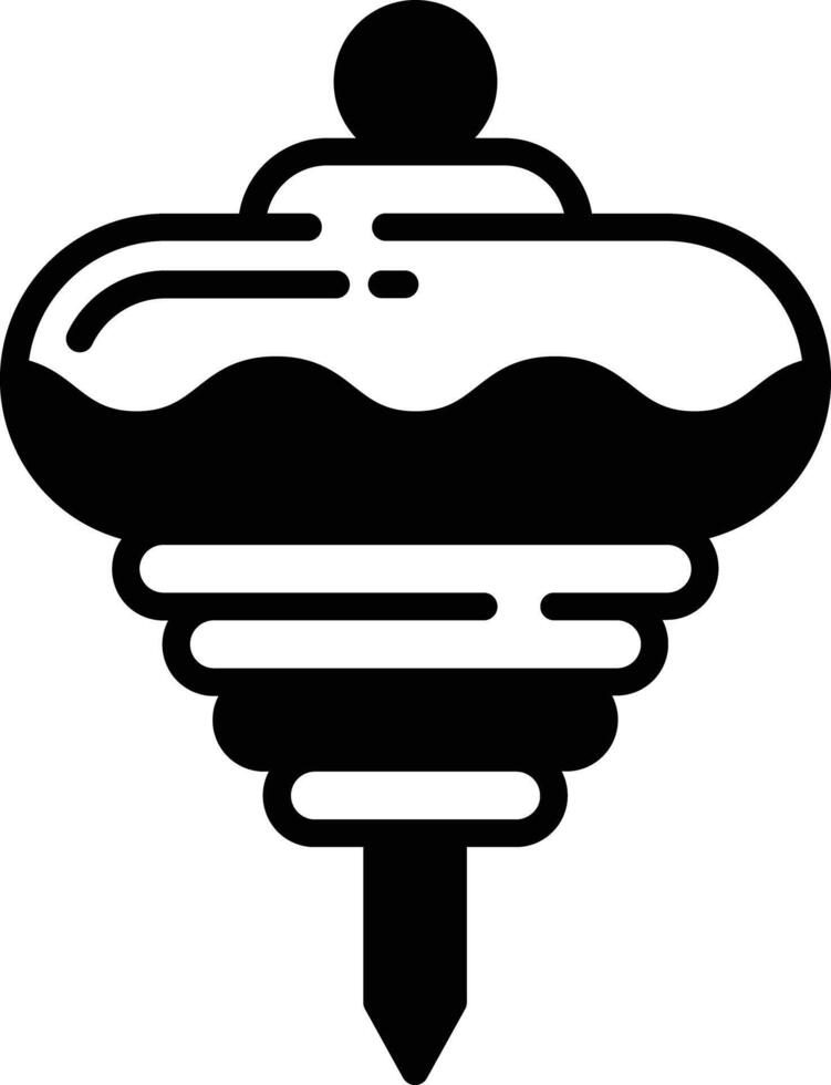 Spinner glyph and line vector illustration
