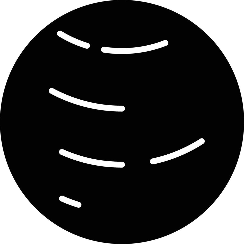 Neptune planet glyph and line vector illustration