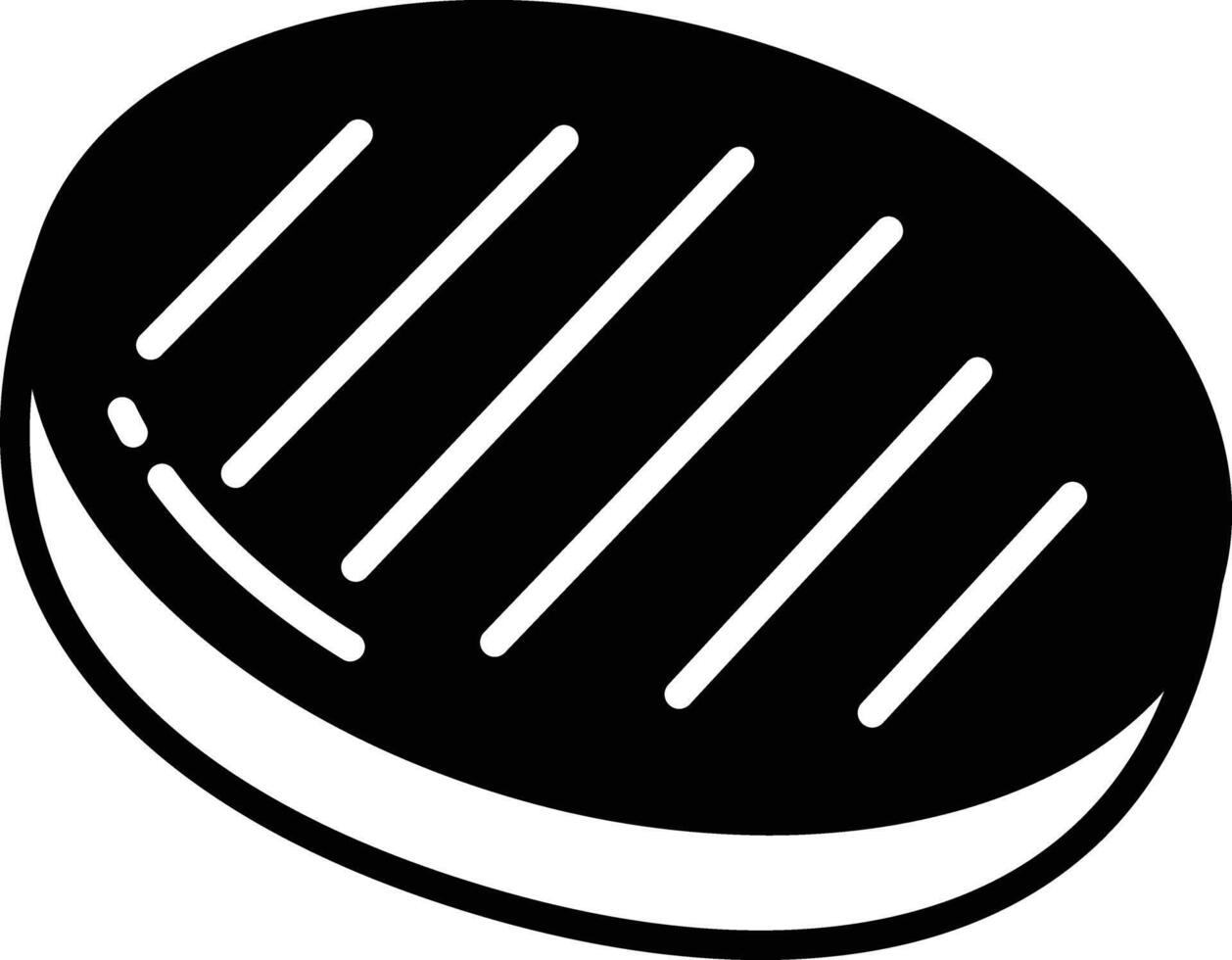 Meat Patty glyph and line vector illustration