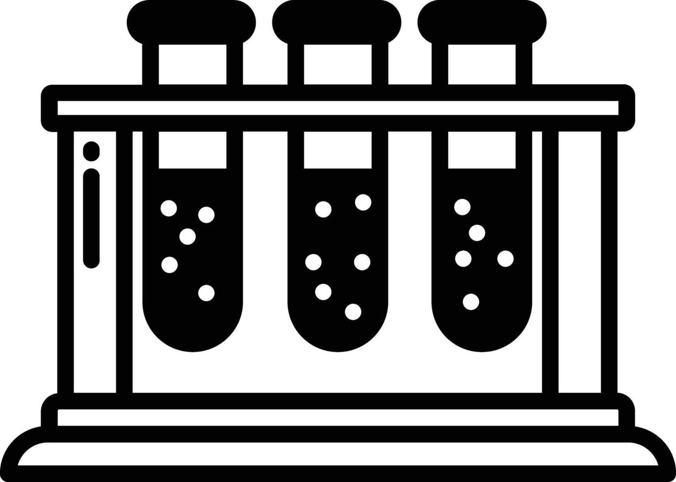 Blood test glyph and line vector illustration