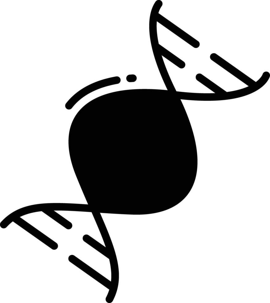 Dna glyph and line vector illustration