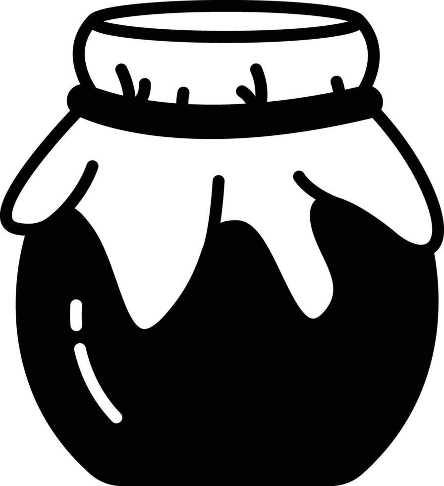 Jam glyph and line vector illustration