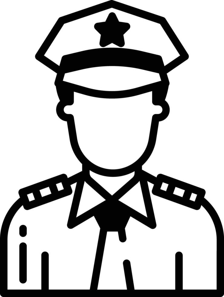 Police glyph and line vector illustration
