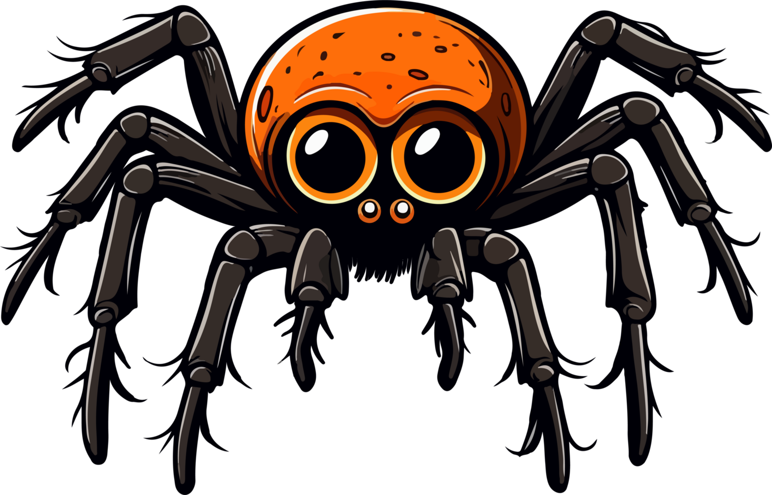 AI generated spider illustration isolated on transparent background. png