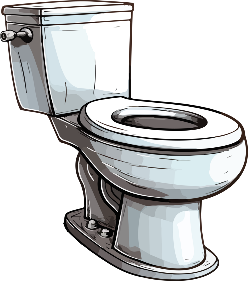 AI generated toilet illustration isolated on transparent background. png