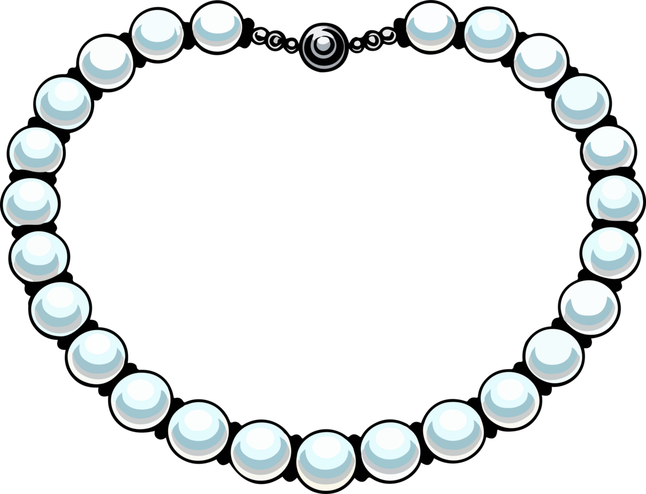 AI generated necklace illustration isolated on transparent background. png