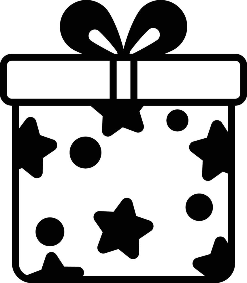 Magic Box glyph and line vector illustration