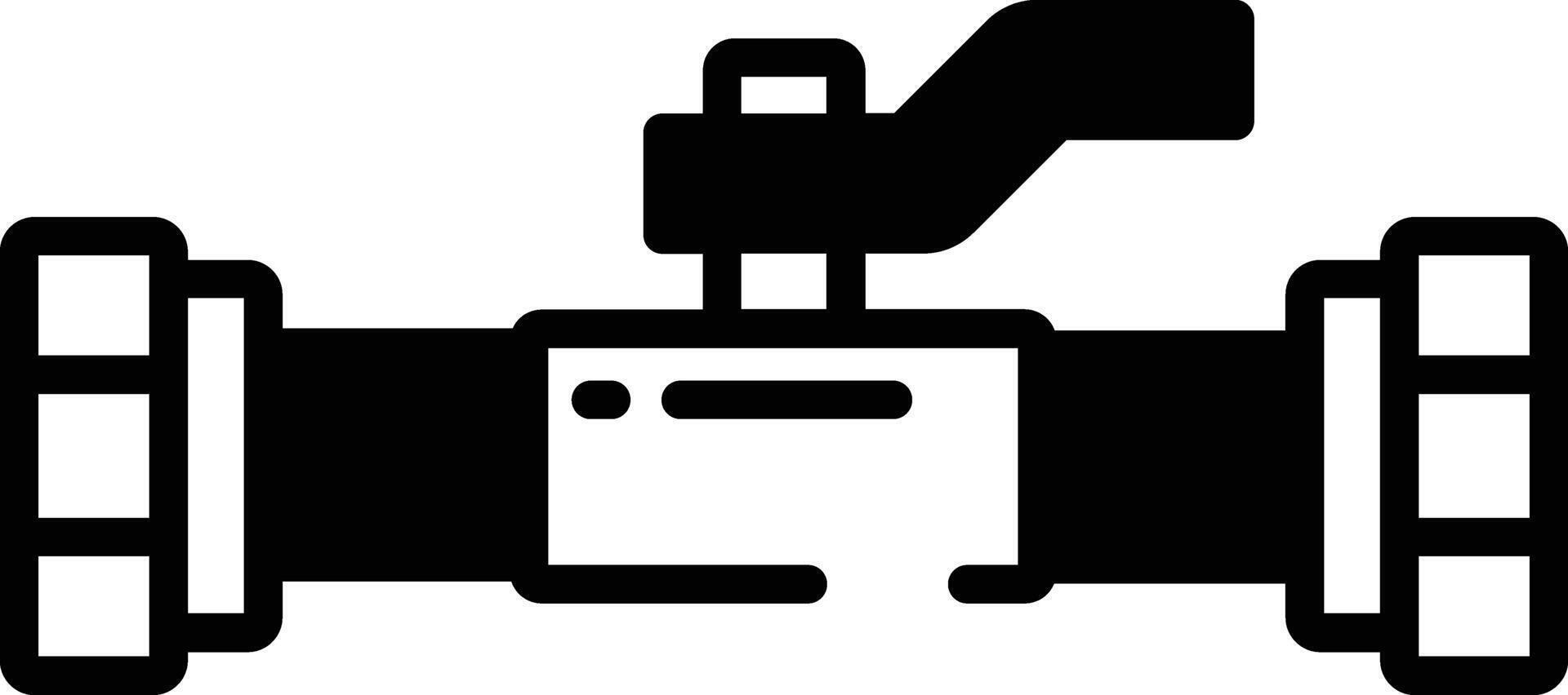 Pipe glyph and line vector illustration
