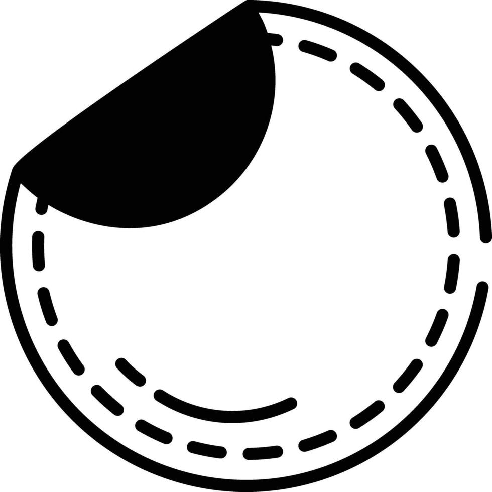 stickers glyph and line vector illustration