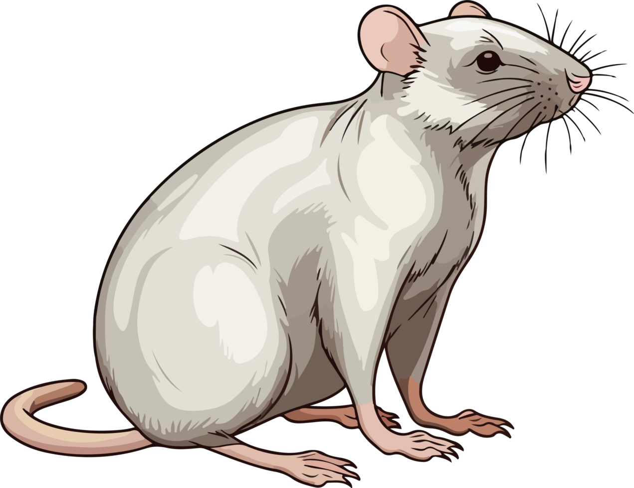 AI generated rat illustration isolated on transparent background. png