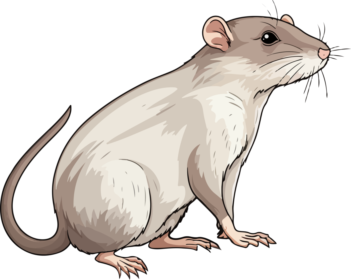 AI generated rat illustration isolated on transparent background. png