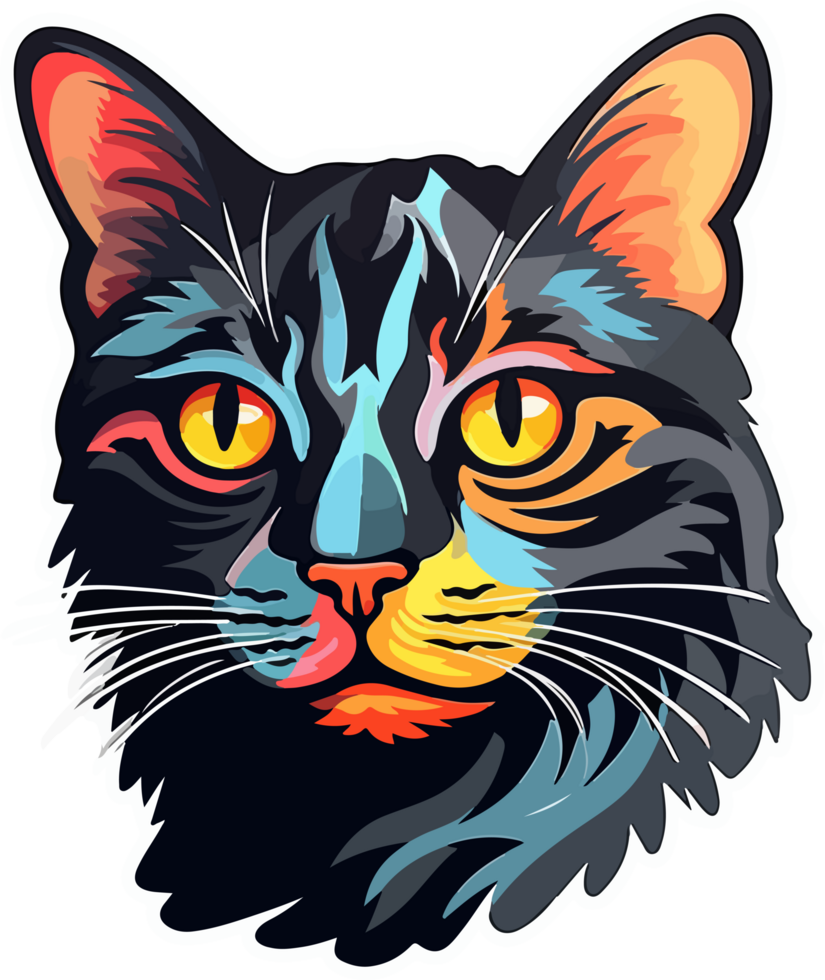 AI generated cat design illustration isolated on transparent background png