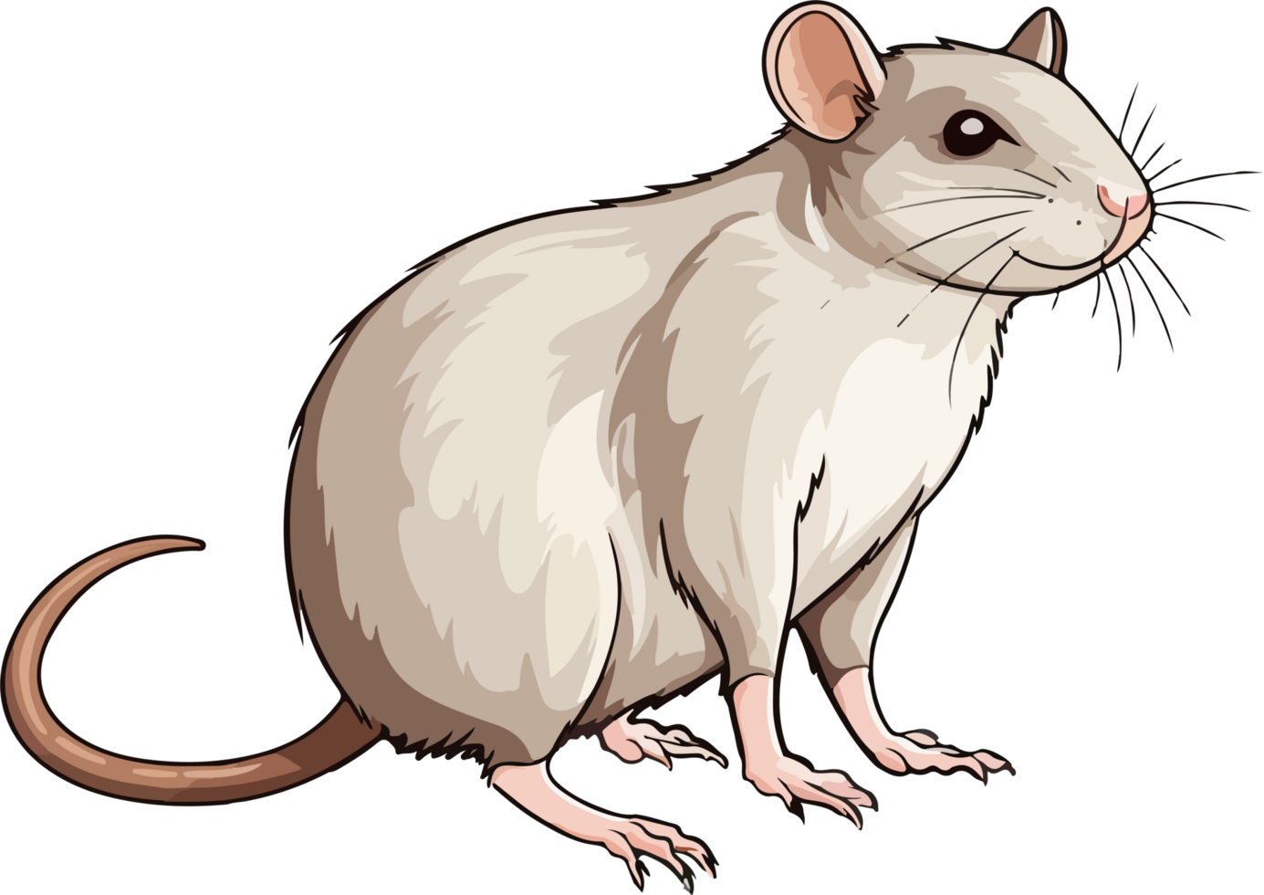 AI generated rat illustration isolated on transparent background. png