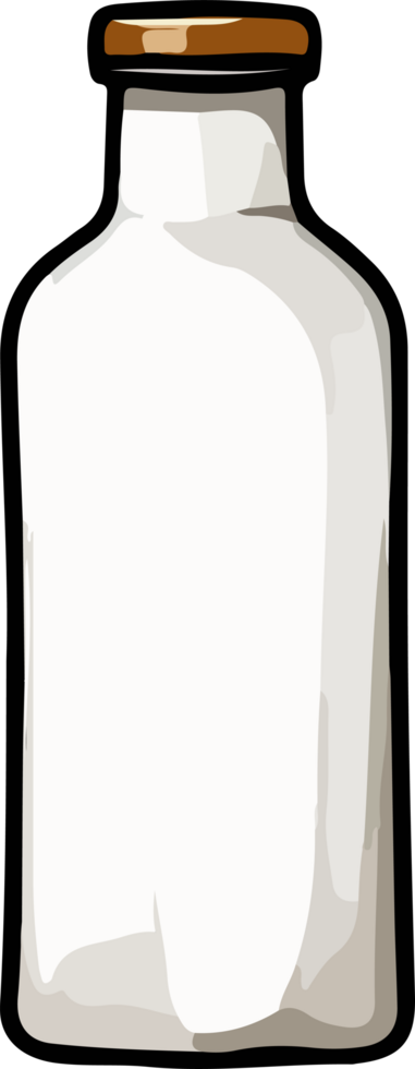 AI generated bottle illustration isolated on transparent background. png