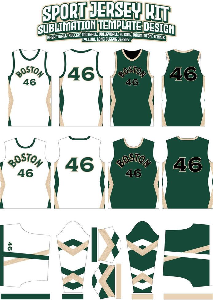 boston celtics 2024 basketball jersey city edition design template vector