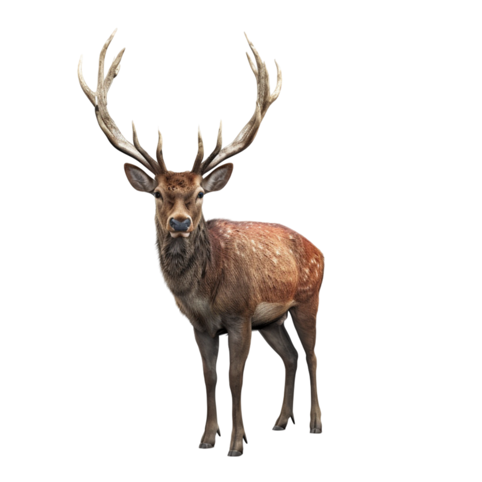 AI generated 3d rendering of Deer   isolated on transparent background Generative AI png