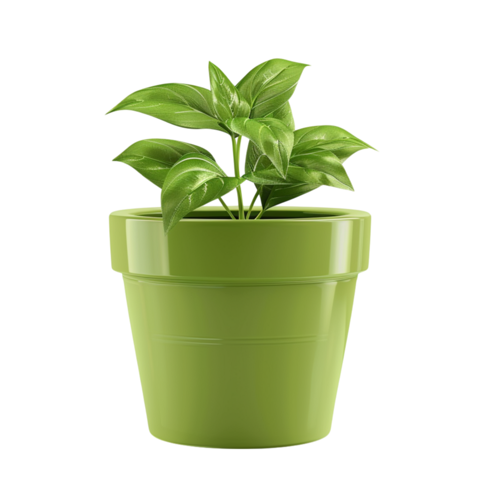 AI generated Plant in pot  isolated on transparent background Generative AI png