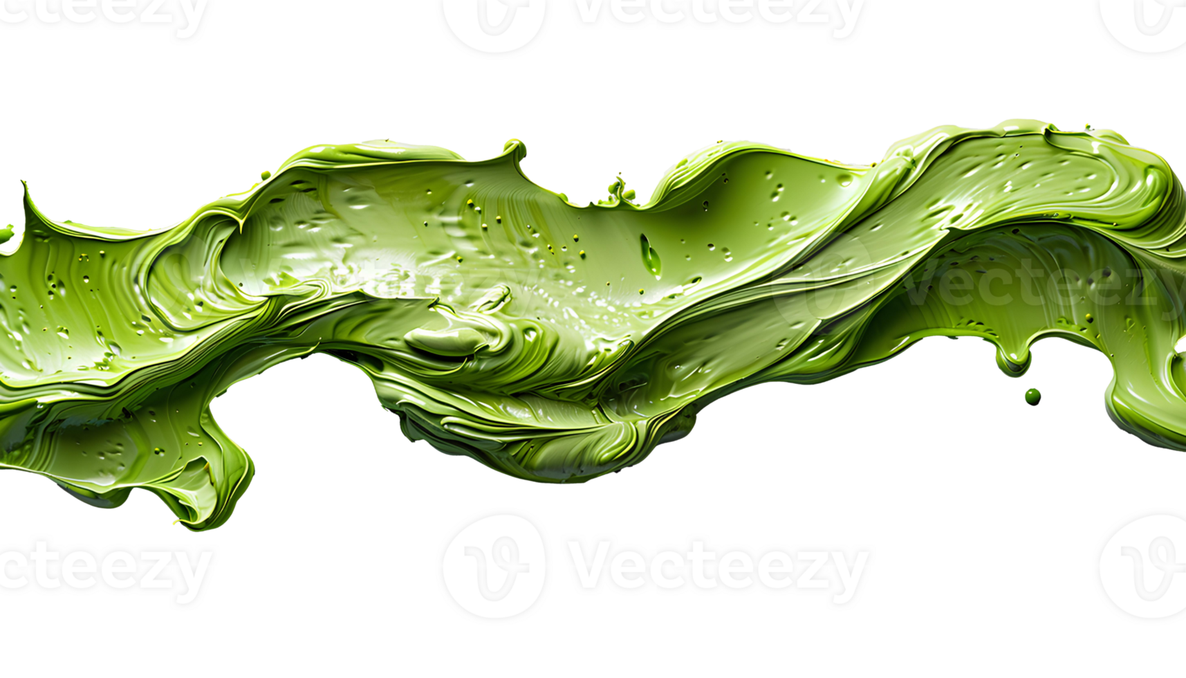 AI generated Green paint splash top view PNG. Green paint explosion all over isolated flat lay. Green color splatter PNG