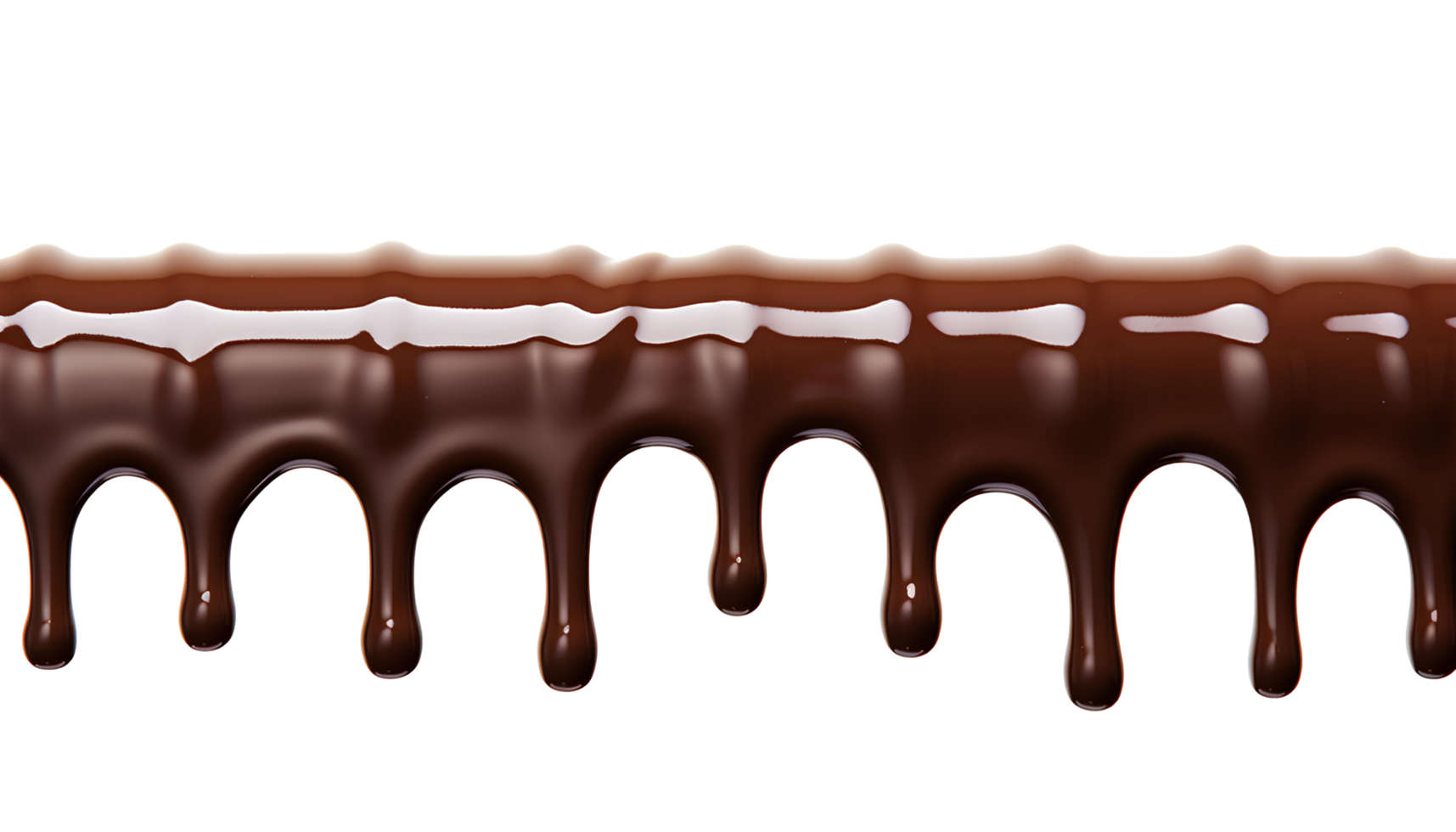 ai généré fondu Chocolat égouttage png. Chocolat goutte isolé png