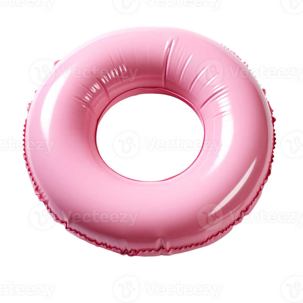AI generated Pink pool float PNG. pink pool float top view PNG. Plastic pool float for swimming flat lay isolated png