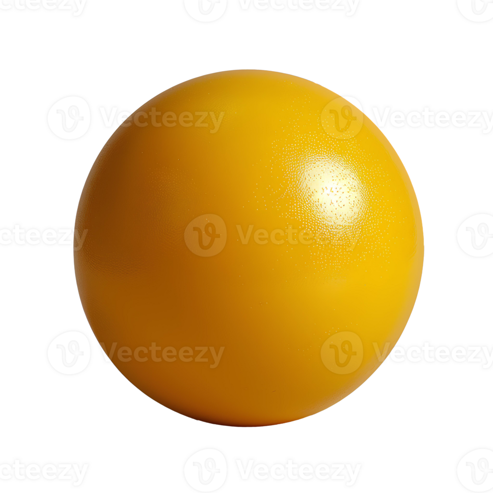 ai generato giallo palla png. giallo riflessivo sfera. giallo brillante bowling sfera. giallo palla isolato png