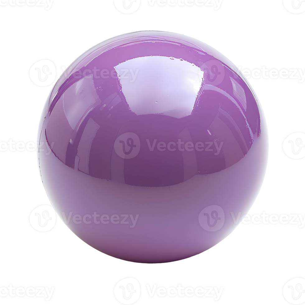 ai gegenereerd Purper bal png. Purper reflecterende bal. Purper glimmend bowling bal. Purper bal geïsoleerd png