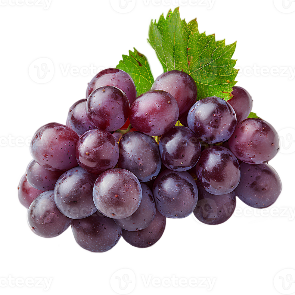 AI generated red grapes PNG. Grapes isolated. Red grapes top view. Red grapes flat lay png