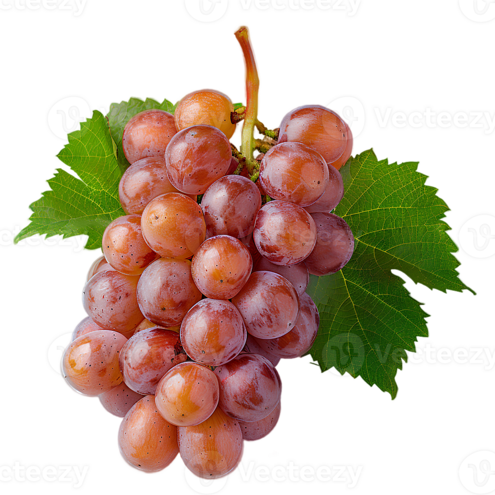 AI generated red grapes PNG. Grapes isolated. Red grapes top view. Red grapes flat lay png