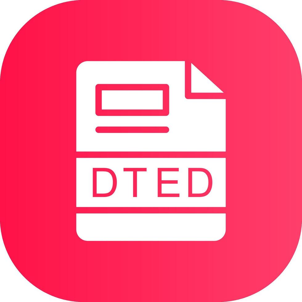 DTED Creative Icon Design vector