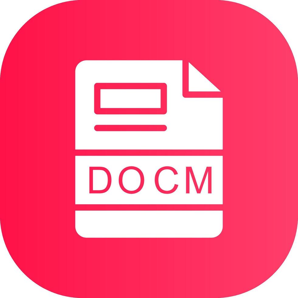 DOCM Creative Icon Design vector